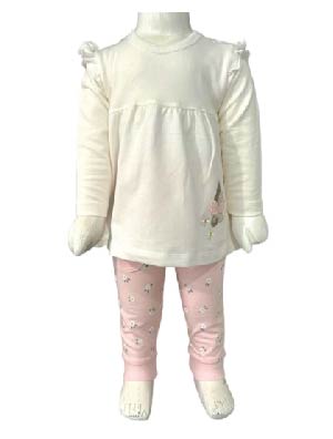 Girls set white pink