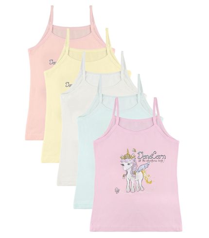 Donella Girl’s Undershirts 5-Piece Set