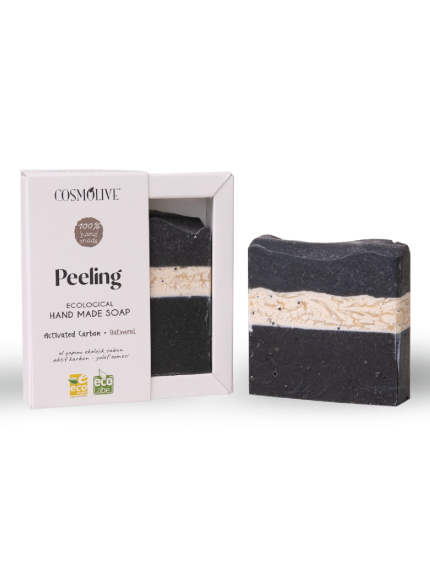 COSMOLIVE Ecological Hand Made Soap Peeling (Activated Carbon, Oatmeal)