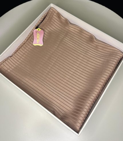 Sedef Stripped Satin Shawl